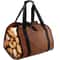 Heavy Duty Waxed Canvas Firewood Log Carrier Tote For Fireplace 0