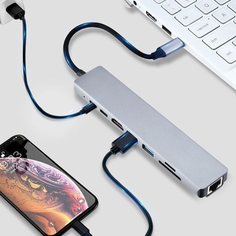 USB C Multiport Adapter Hub With HDMI PD Fast Charging 0