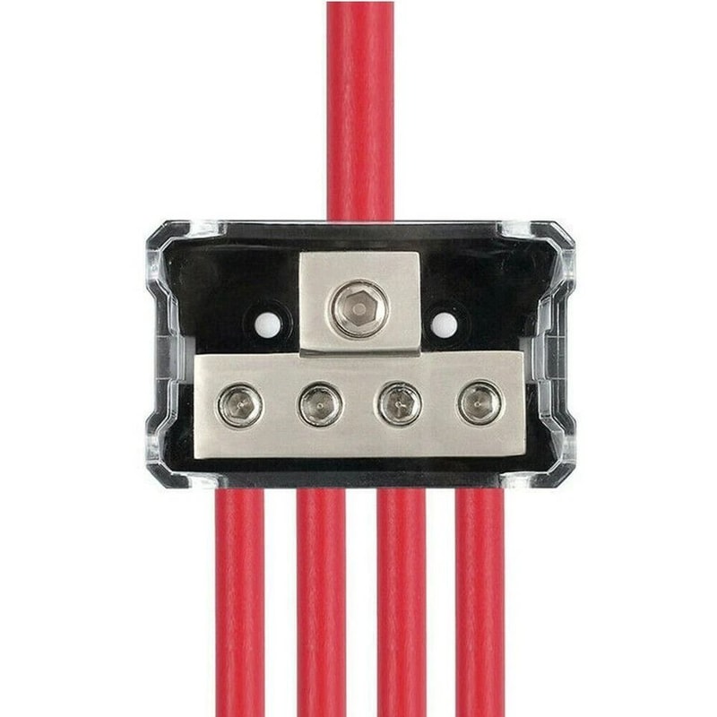 Power Ground Amp Distribution Block Gauge Input Gauge Output Durable For Automotive Audio Systems 4