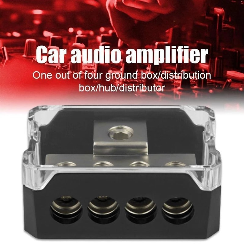 Power Ground Amp Distribution Block Gauge Input Gauge Output Durable For Automotive Audio Systems 6