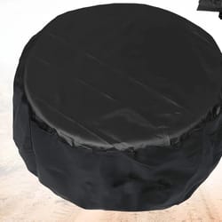 durable black diy spare tire cover for trailer wheels protects against sun & rain