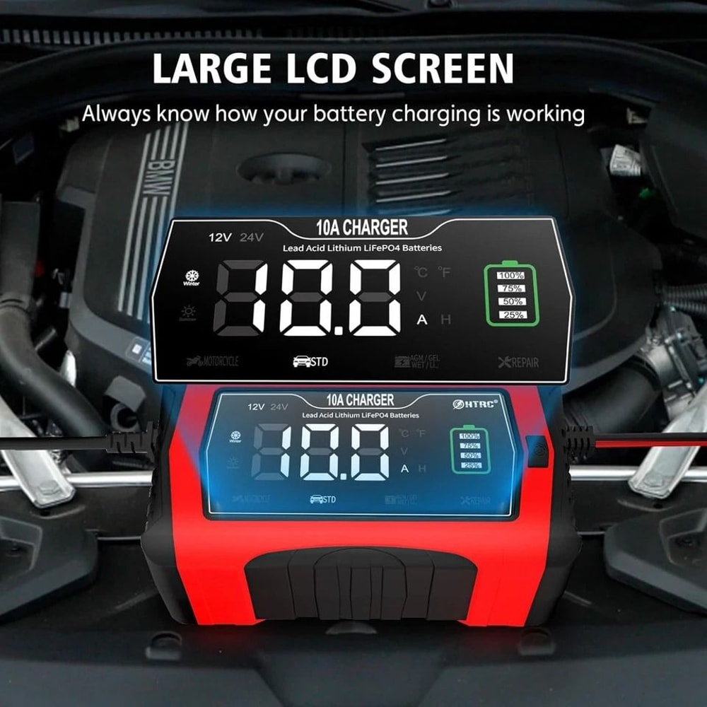 Car Smart Battery Charger For Lithium LeadAcid Maintainer 1