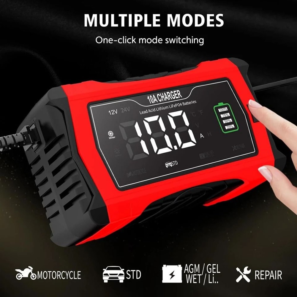 Car Smart Battery Charger For Lithium LeadAcid Maintainer 3