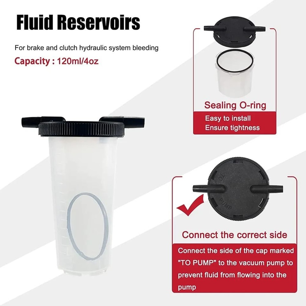 Hand Held Vacuum Pressure Pump Tester Kit Brake Fluid Bleeder Set With Box 22