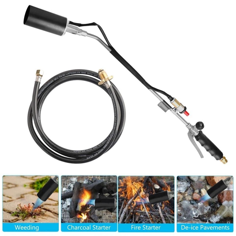 Portable Propane Torch Weed Burner HighTemperature Ice Snow Melter Outdoor Flame Thrower With Hose 3