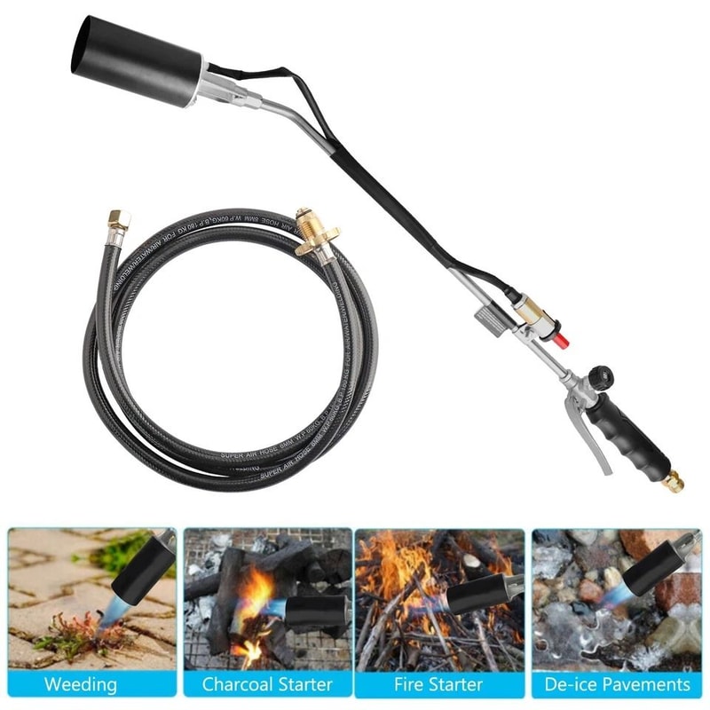 Portable Propane Torch Weed Burner HighTemperature Ice Snow Melter Outdoor Flame Thrower With Hose 3
