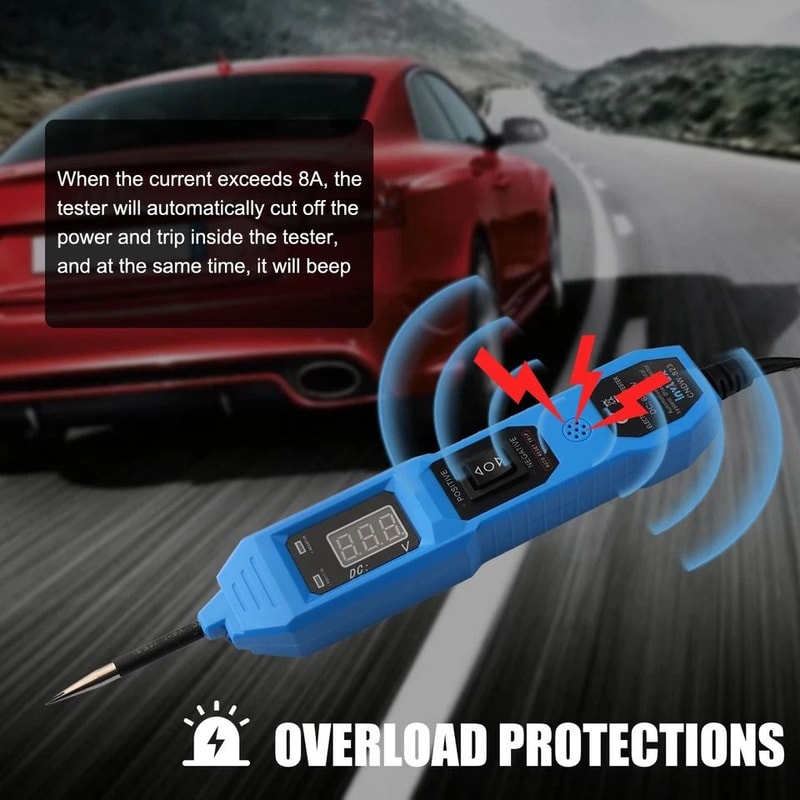 Digital Automotive Electrical Tester Probe Circuit Test Tool For Car Power And Battery 6