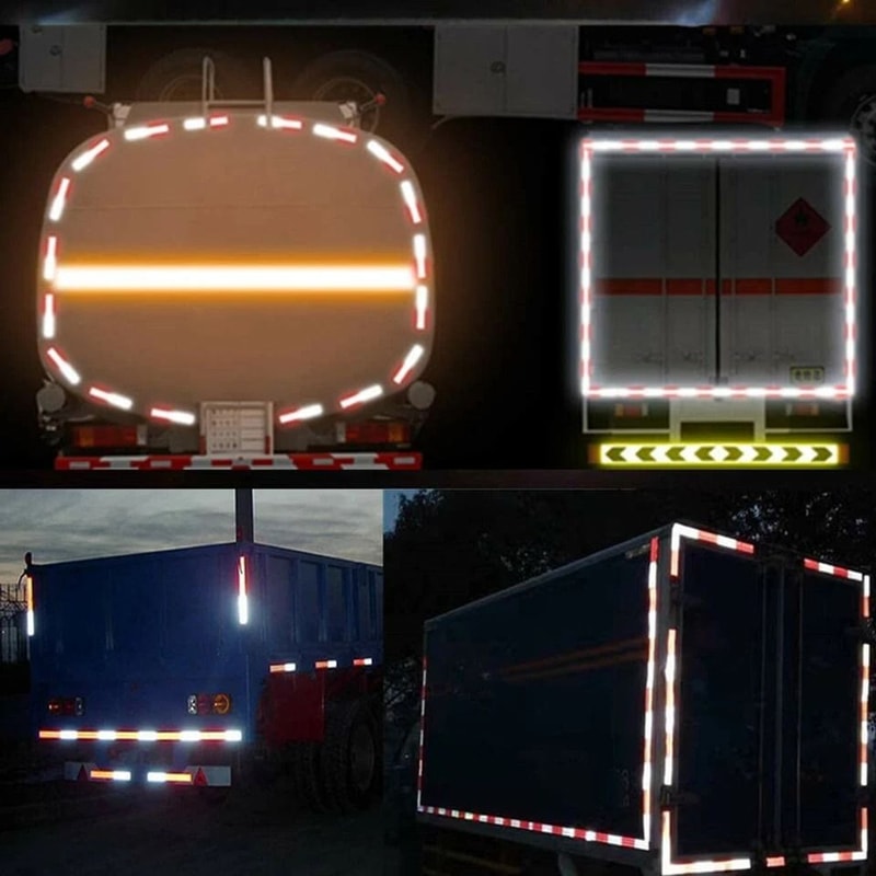 DOT Approved Reflective Trailer Tape HighVisibility Red White Roll 10