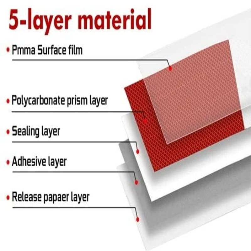 DOT Approved Reflective Trailer Tape HighVisibility Red White Roll 4