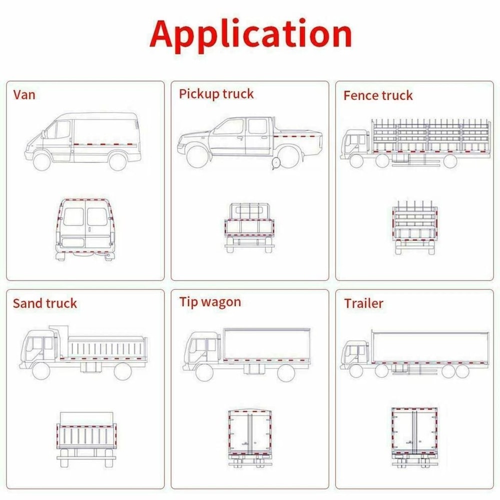 DOT Approved Reflective Trailer Tape HighVisibility Red White Roll 5