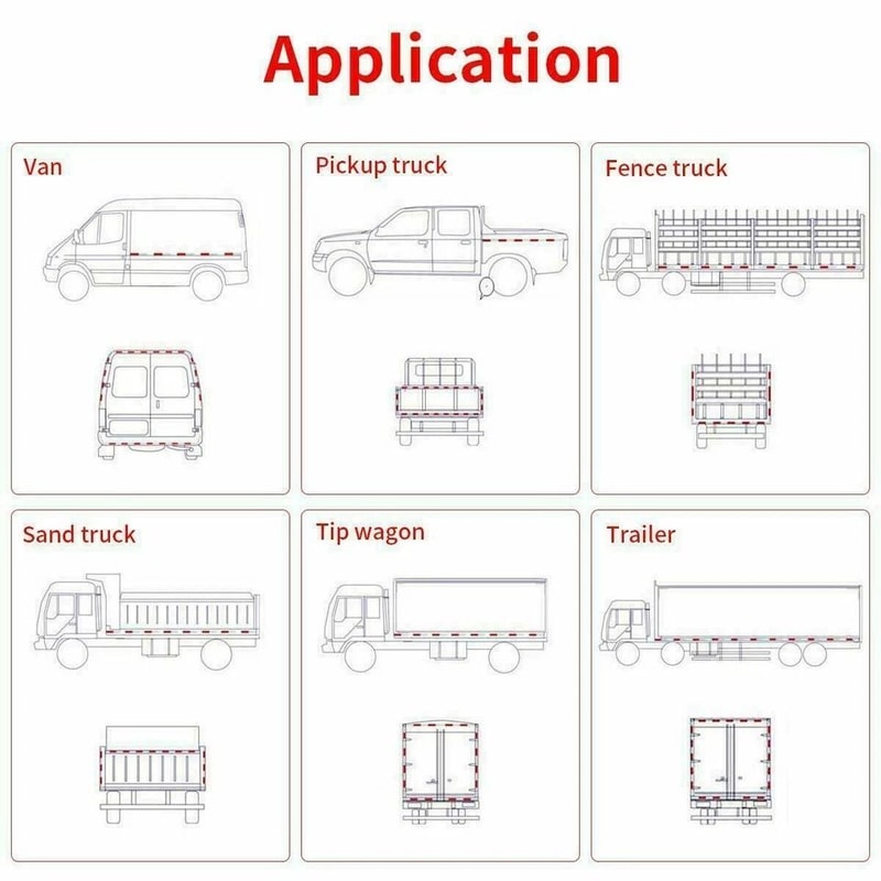 DOT Approved Reflective Trailer Tape HighVisibility Red White Roll 5