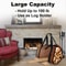 Heavy Duty Waxed Canvas Firewood Carrier Large Log Tote Bag 5