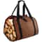 Heavy Duty Waxed Canvas Firewood Carrier Large Log Tote Bag 0