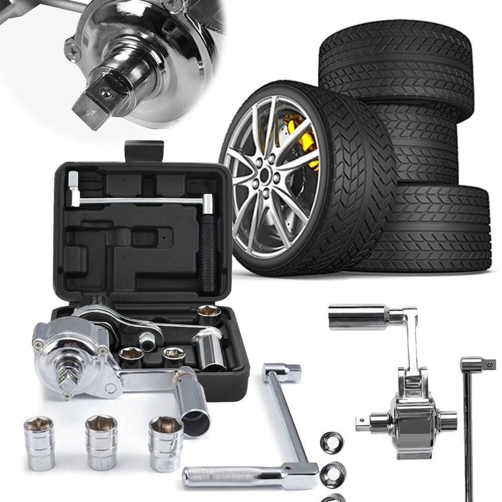 Torsional Torque Multiplier Wrench Lug Nut Remover Set With Sockets For Effortless Tire Changes 1