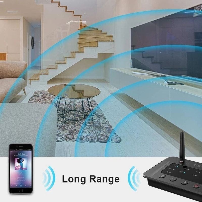 Bluetooth Audio Adapter Long Range Wireless Transmitter Receiver For TV And Stereo 2