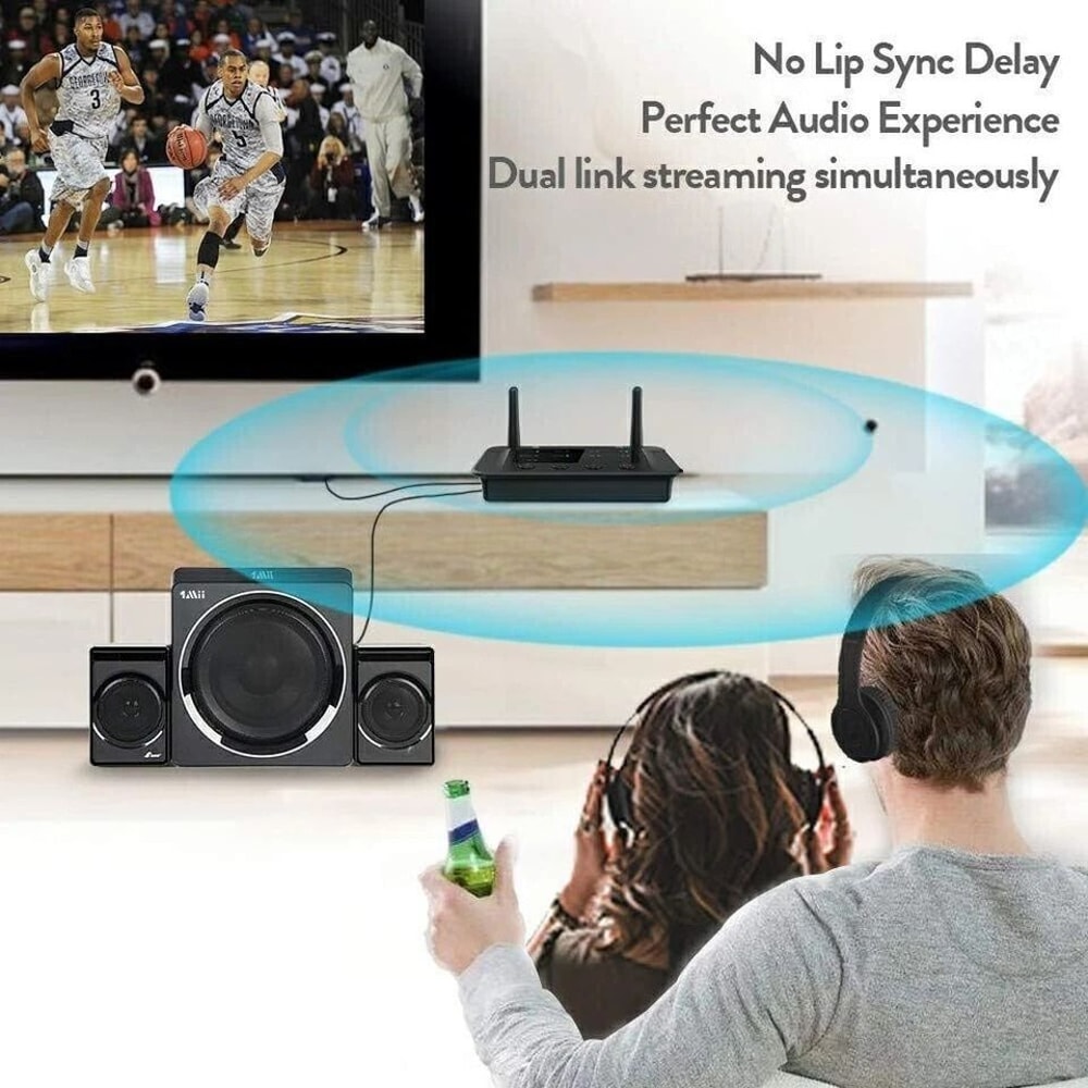 Bluetooth Audio Adapter Long Range Wireless Transmitter Receiver For TV And Stereo 6