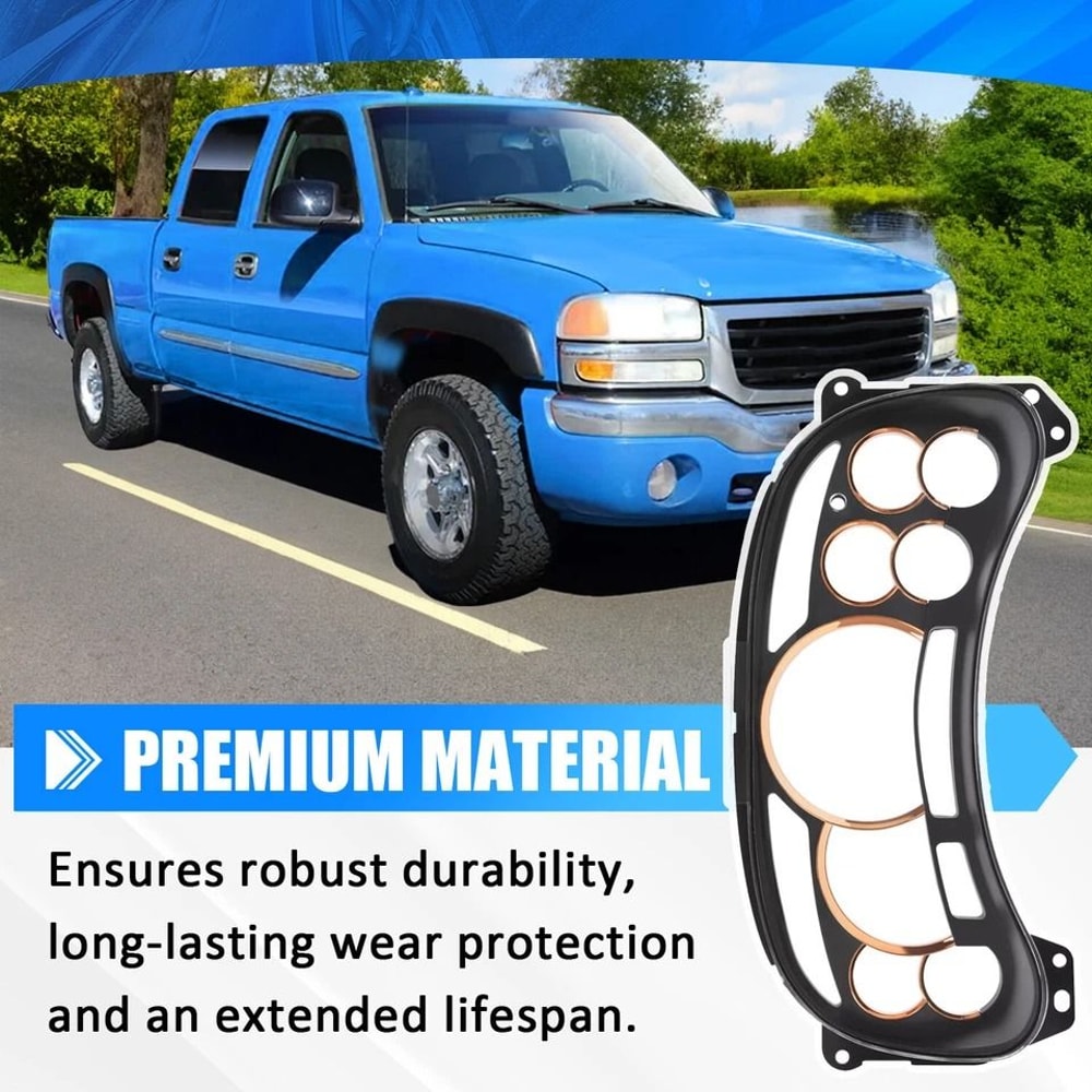 GM Gauge Cluster Lens Cover With Gold Trim Rings For Chevy Silverado And GMC Sierra Instrument Clus 3