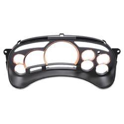 gm gauge cluster lens cover with gold trim rings for chevy silverado and gmc sierra instrument clusters
