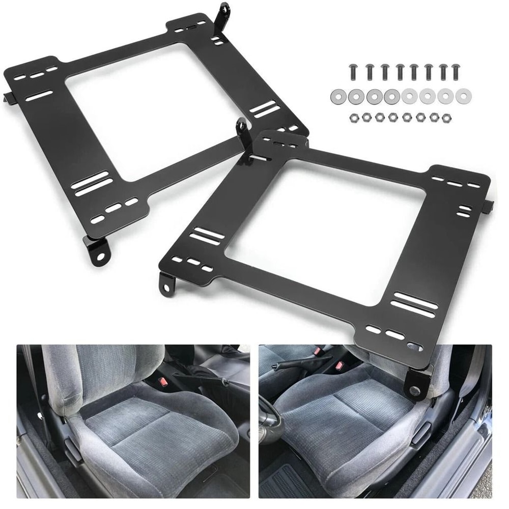 HeavyDuty Racing Seat Brackets For Honda Civic EG Acura Integra Driver Passenger Set 2