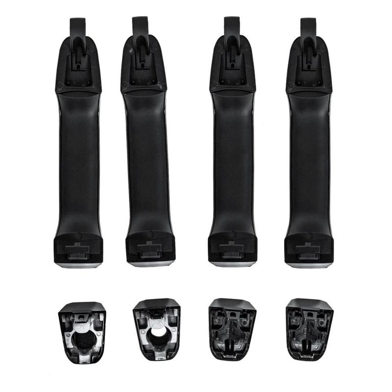 Gloss Black Door Handle Set For Chevy Silverado 1