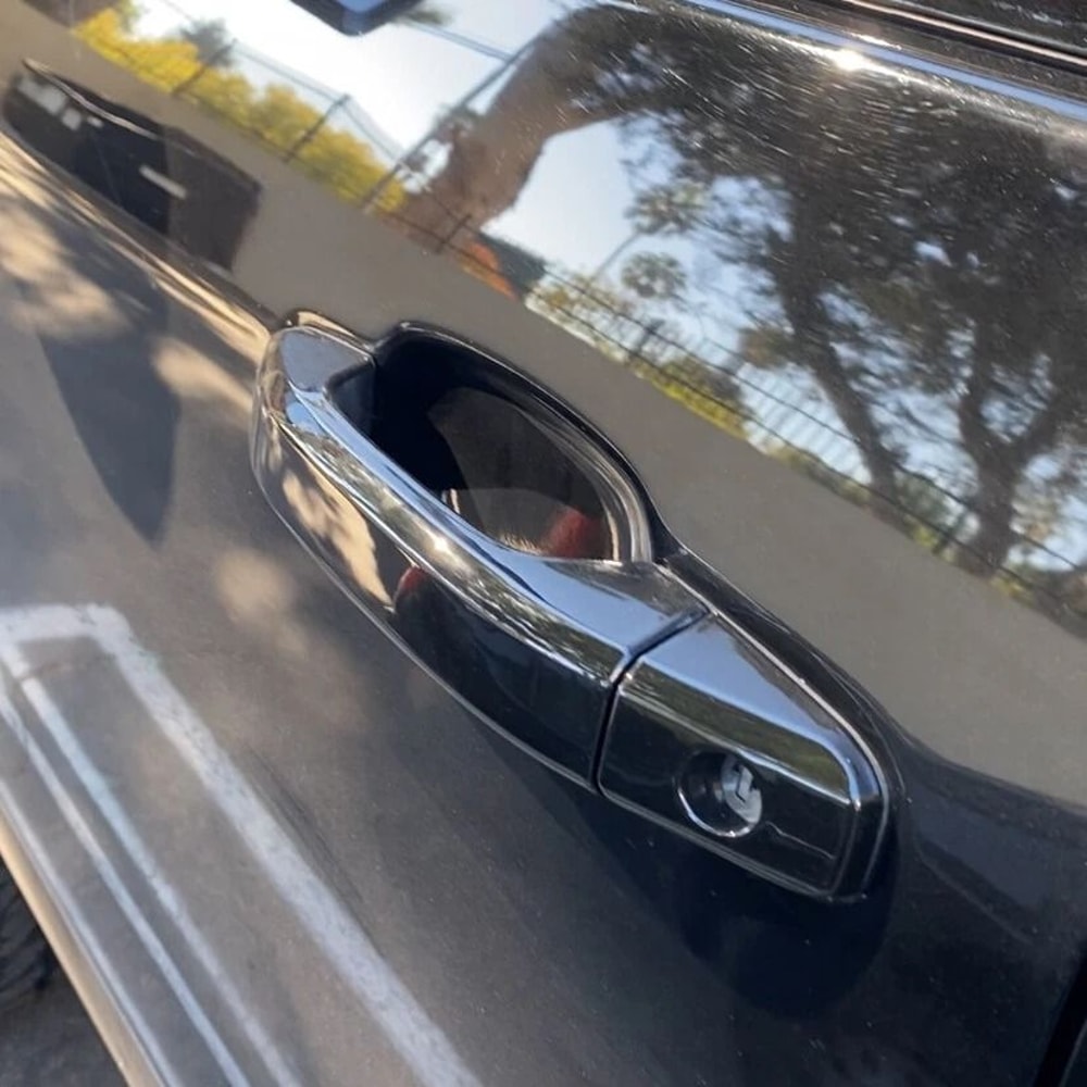 Gloss Black Door Handle Set For Chevy Silverado 3