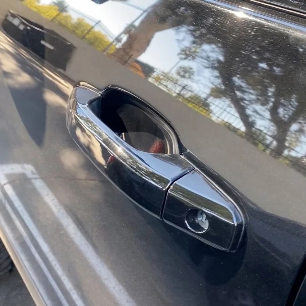 Gloss Black Door Handle Set For Chevy Silverado 6