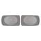 Speaker Grille Pair Dark Gray Rear Cover Interior Trim Replacement 2