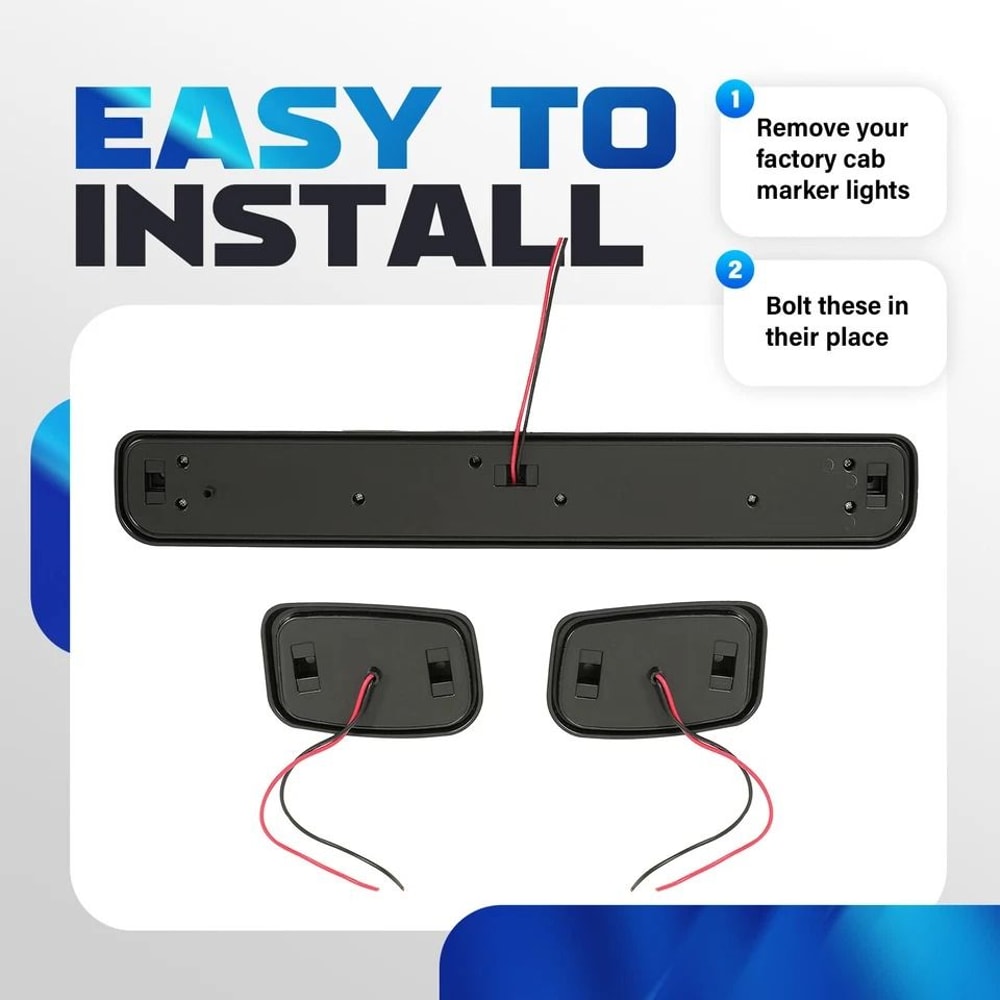 Chevy Silverado Amber LED Cab Roof Marker Lights 1