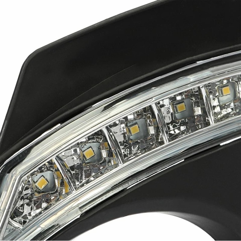 Toyota Corolla Fog Lights Kit With LED DRL Clear Lens Replacement 9