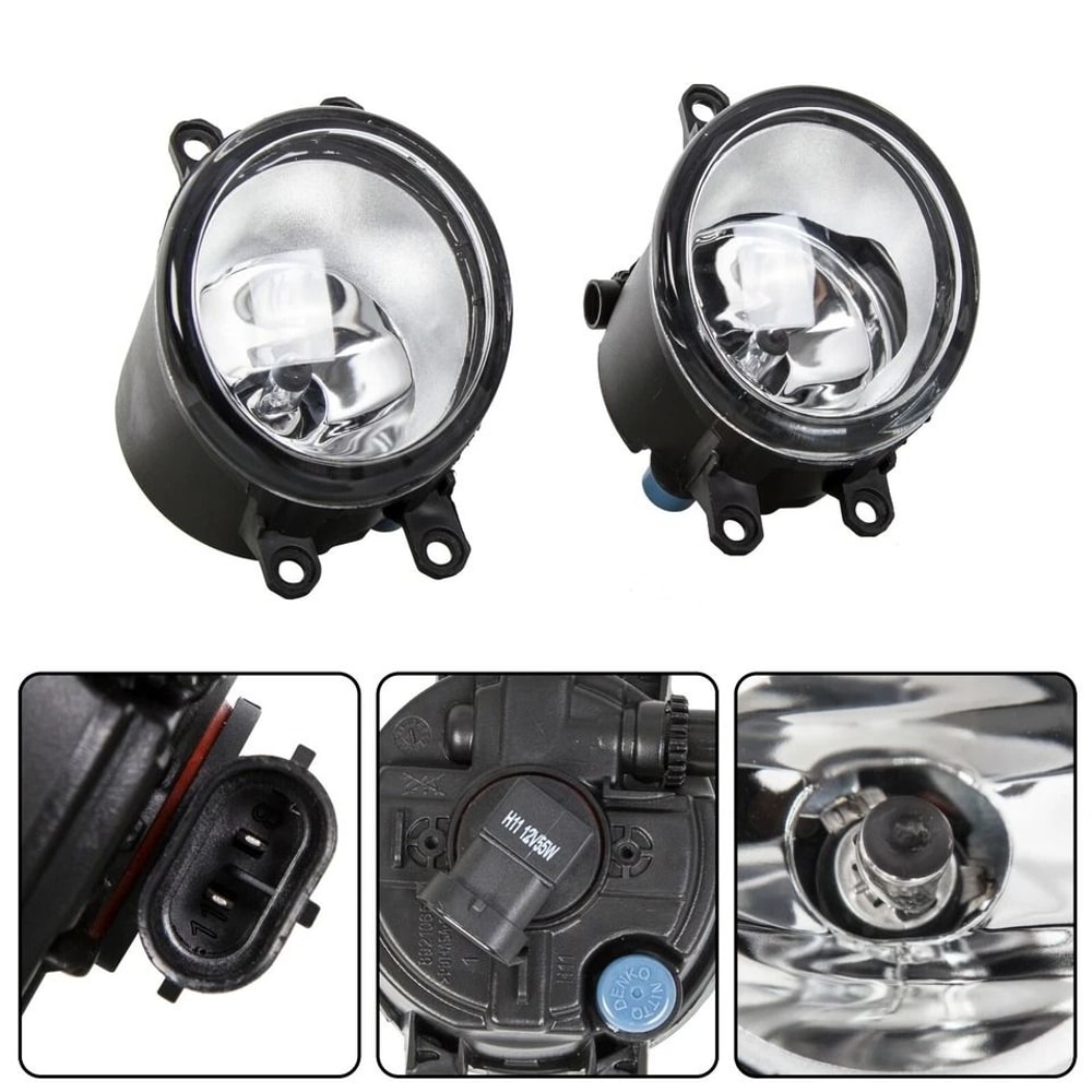 Toyota Corolla Fog Lights Kit With LED DRL Clear Lens Replacement 3