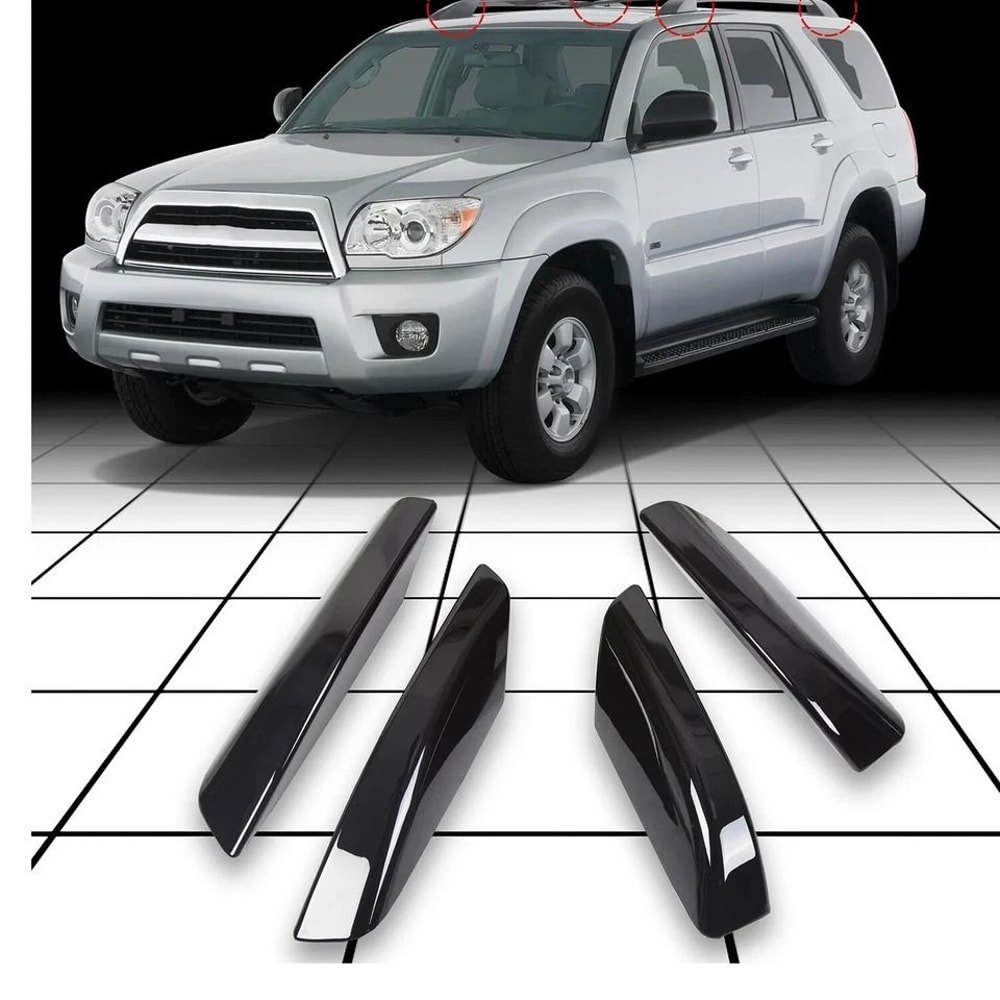 Roof Rail End Cover Cap Set Durable Replacement Rack Shell 0