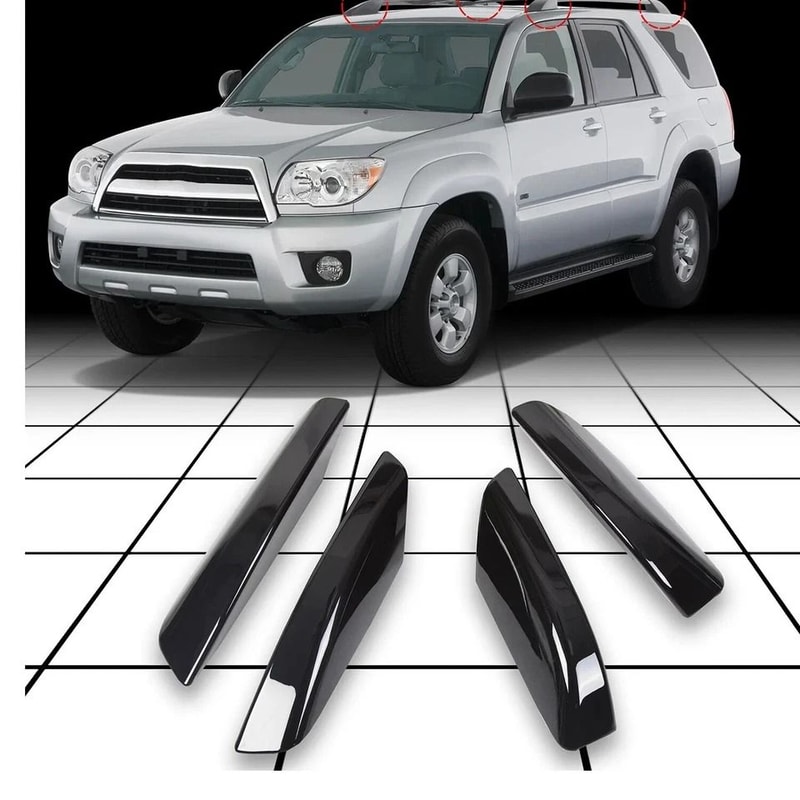 Roof Rail End Cover Cap Set Durable Replacement Rack Shell 0