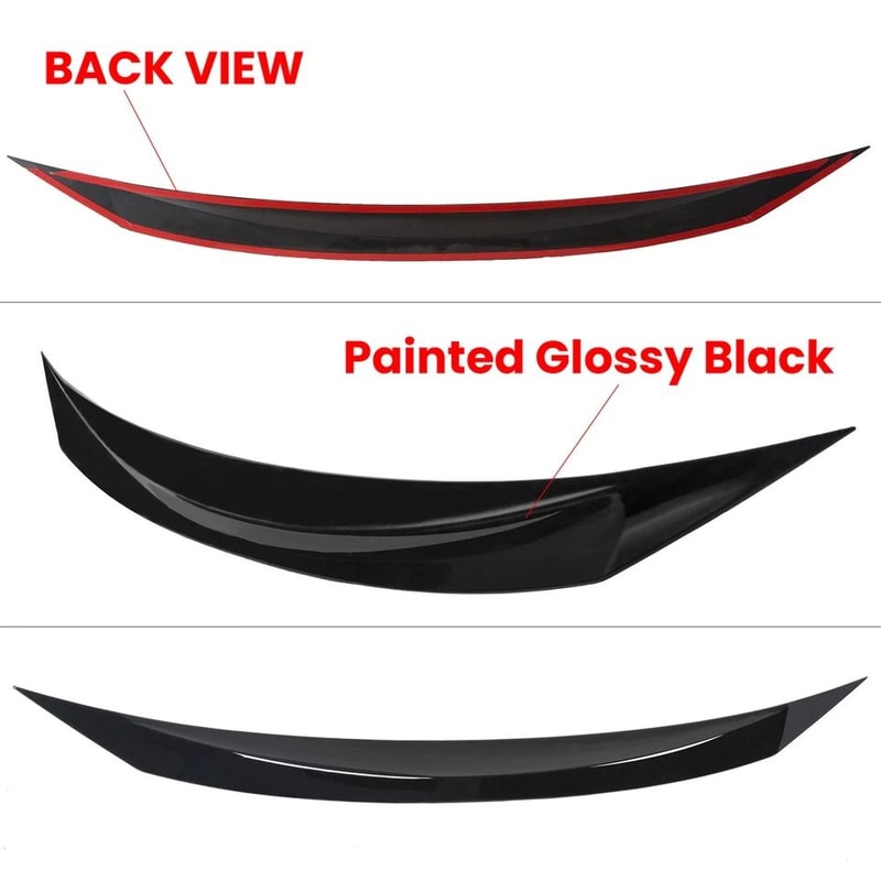 Gloss Black Hood Trim For Honda Civic Sport Nose Cover ABS Front Accent 6