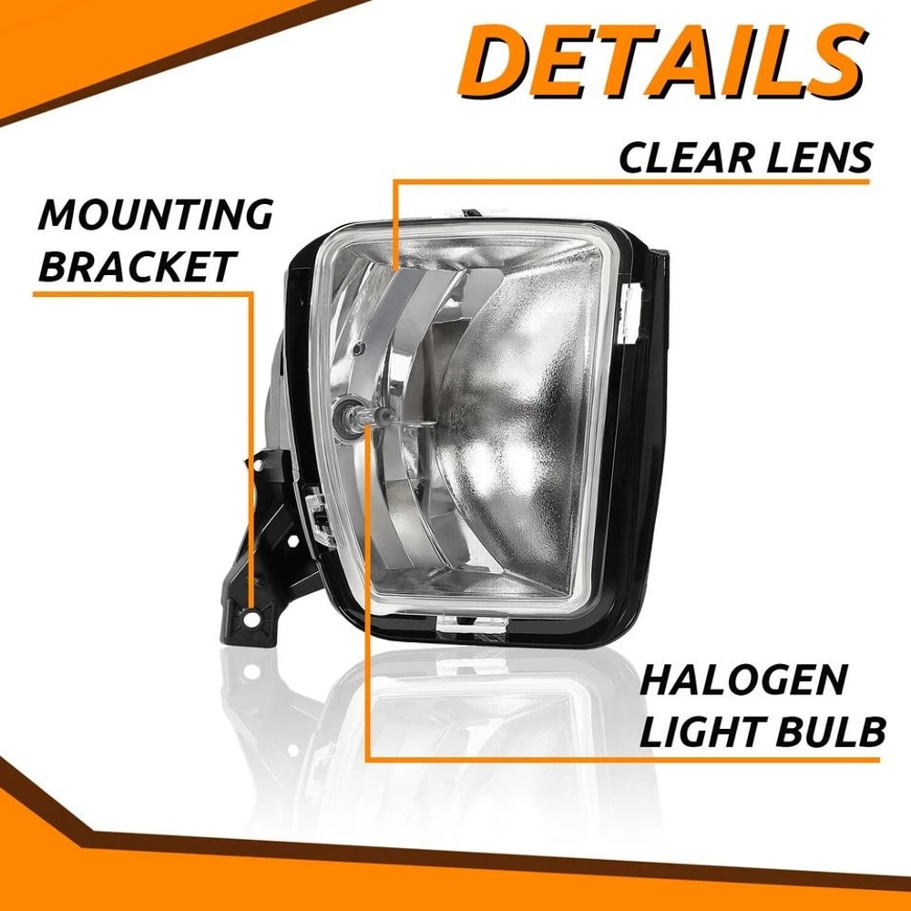 Dodge Ram Fog Lights Replacement Kit With Bulbs Driver Passenger 2