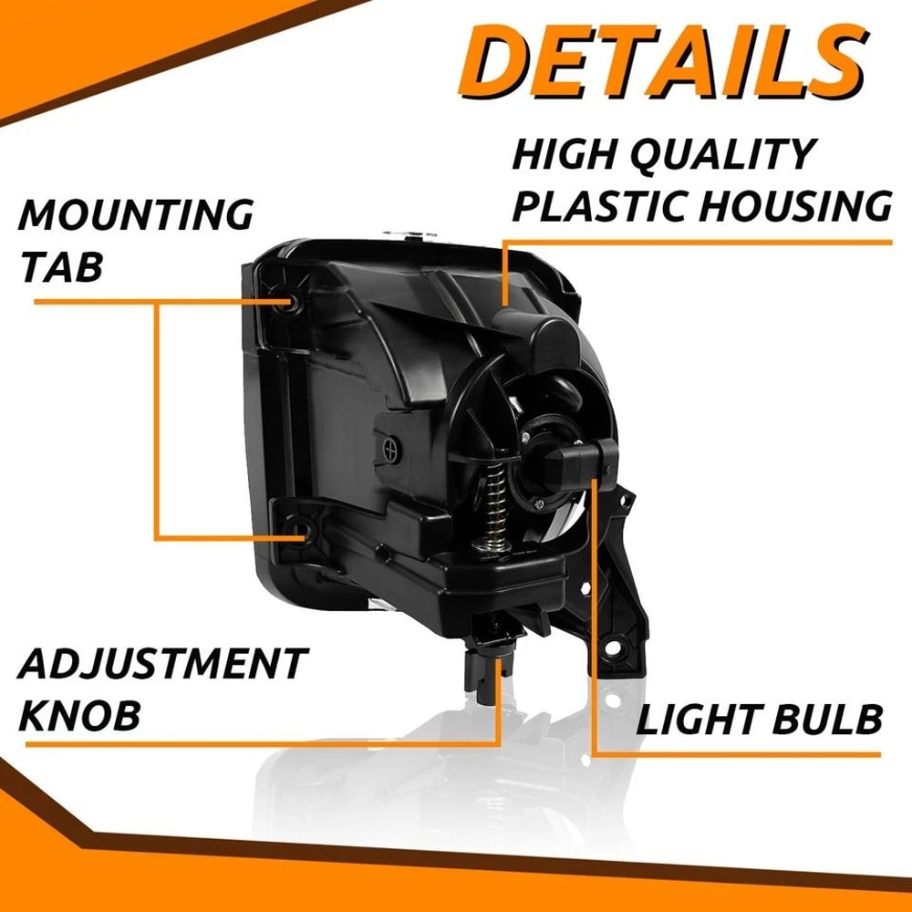 Dodge Ram Fog Lights Replacement Kit With Bulbs Driver Passenger 3