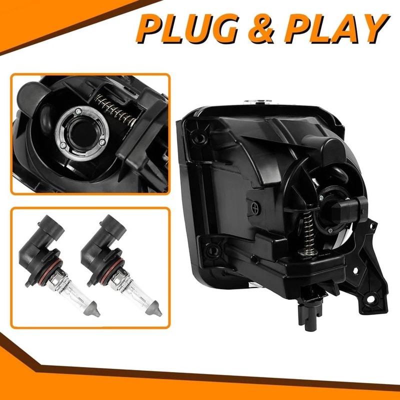 Dodge Ram Fog Lights Replacement Kit With Bulbs Driver Passenger 6