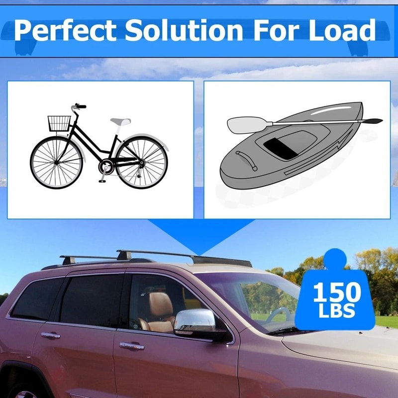 Jeep Grand Cherokee Roof Rack Cross Bars Heavy Duty Luggage Rack 6