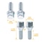 HeavyDuty Lug Stud Set Wheel Spacer Lug Studs For Jeep Renegade Ram ProMaster 1