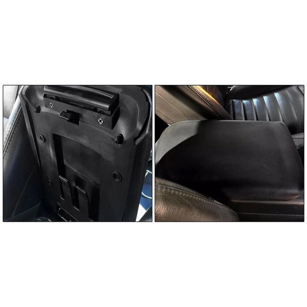 Black Center Console Armrest Cover For Ford Mustang Replacement Lid 2