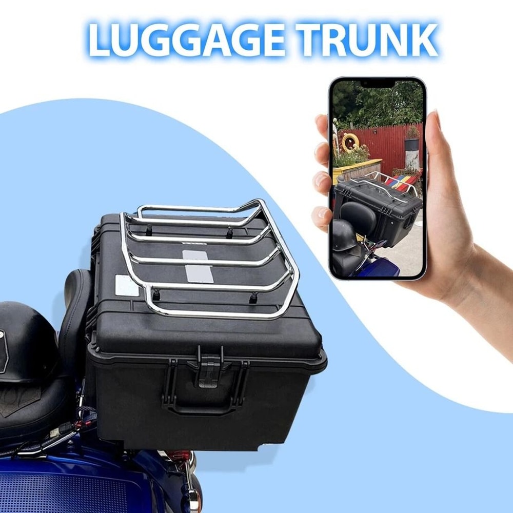 Chrome Tour Luggage Rack For Harley Road King Street Glide Heavy Duty Top Rack 2