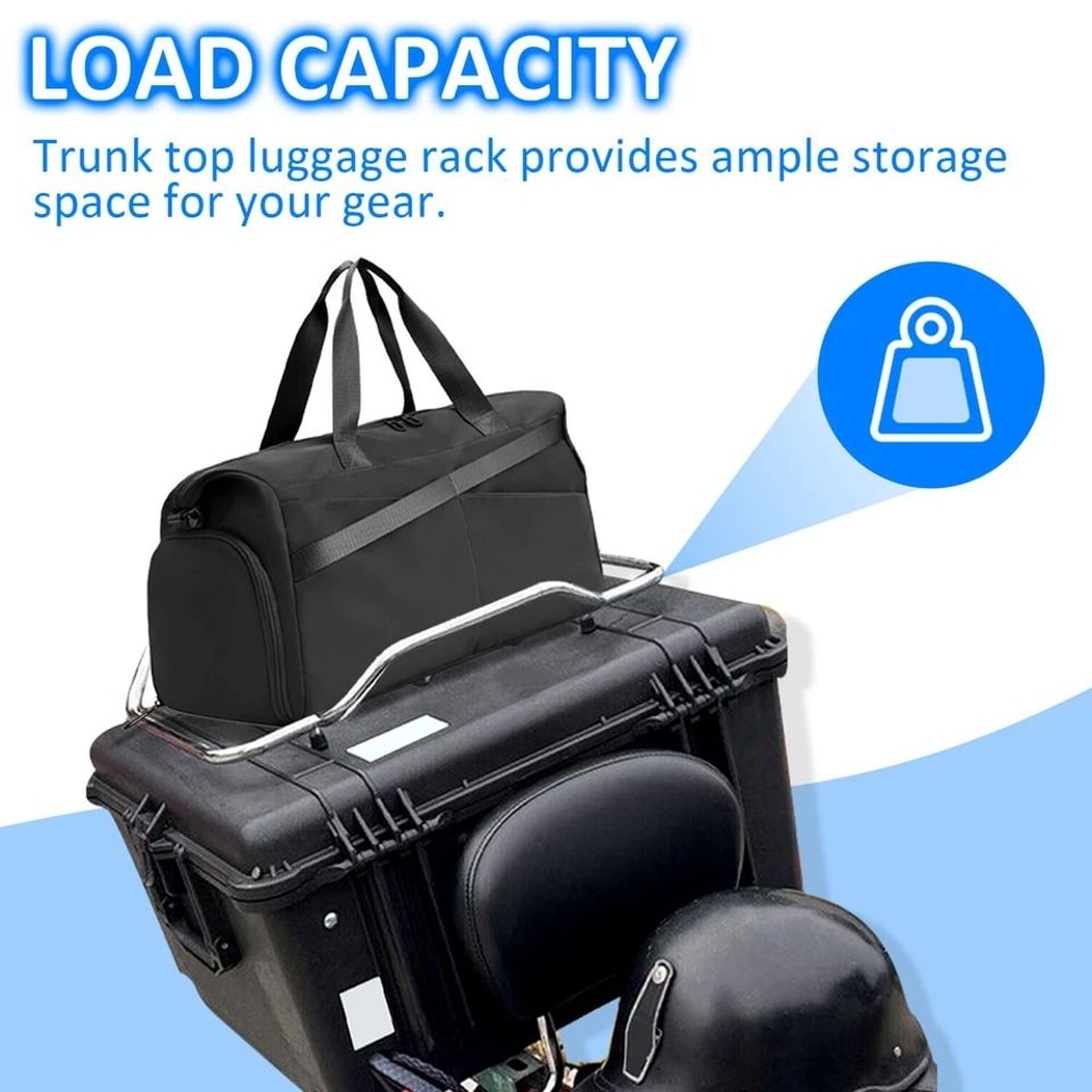 Chrome Tour Luggage Rack For Harley Road King Street Glide Heavy Duty Top Rack 4