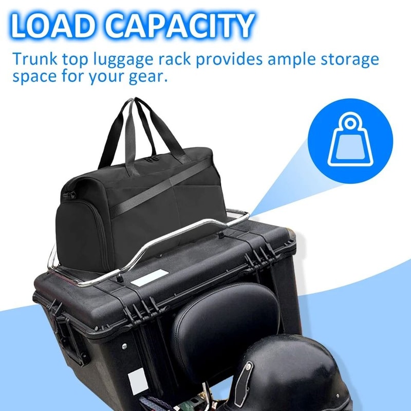 Chrome Tour Luggage Rack For Harley Road King Street Glide Heavy Duty Top Rack 4