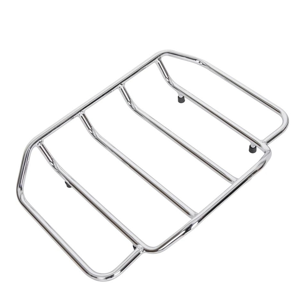 Chrome Tour Luggage Rack For Harley Road King Street Glide Heavy Duty Top Rack 7