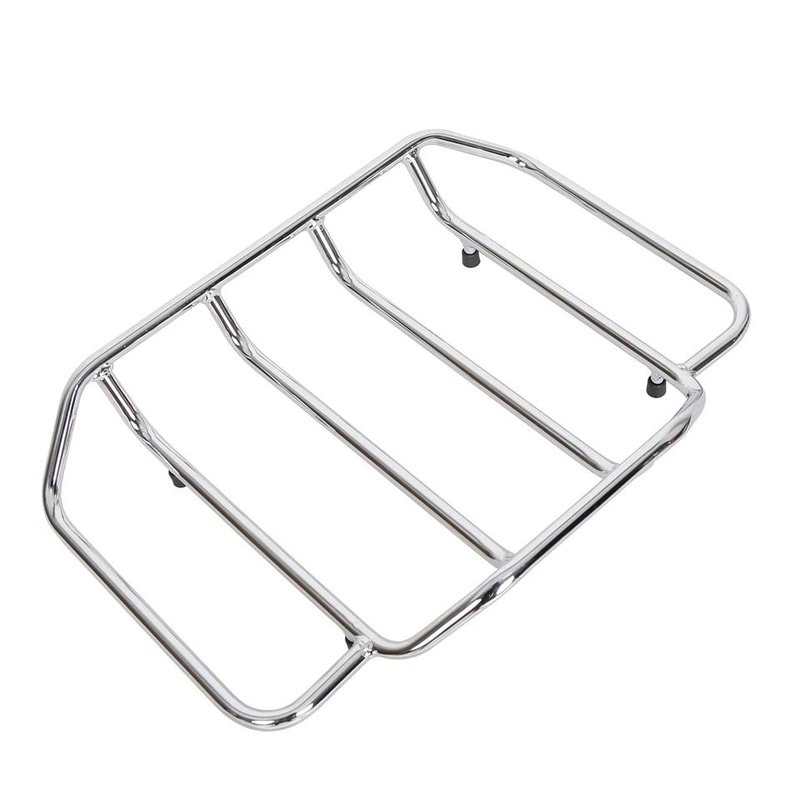 Chrome Tour Luggage Rack For Harley Road King Street Glide Heavy Duty Top Rack 7