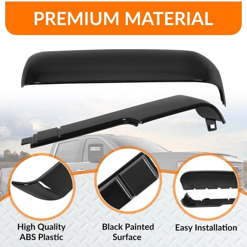 Chevy Silverado GMC Sierra Mirror Cover Caps Top Side Mirror Cover Caps For HD Trucks 5