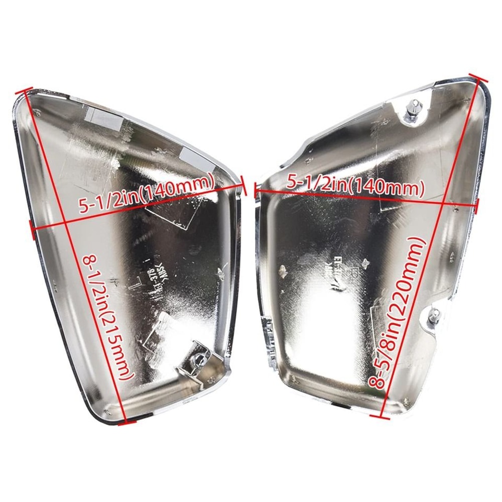 Chrome Battery Side Covers For Yamaha Virago Left Right Replacement Panels 1