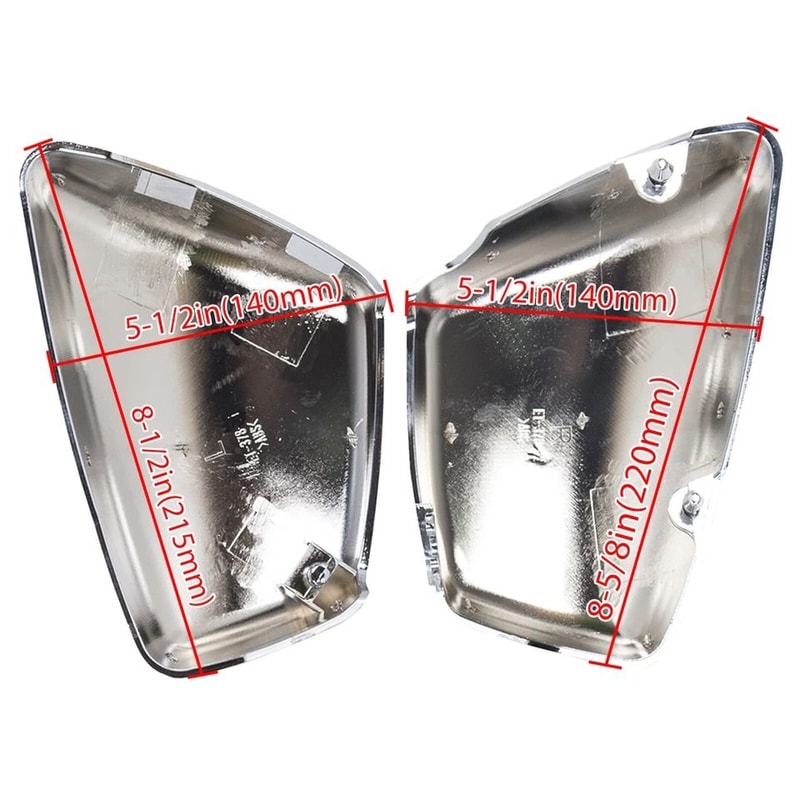 Chrome Battery Side Covers For Yamaha Virago Left Right Replacement Panels 1