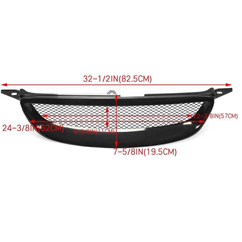 Glossy Black Metal Mesh Front Hood Grill For Toyota Corolla 1