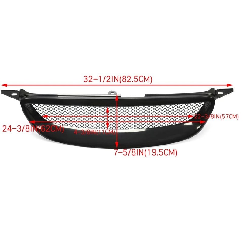 Glossy Black Metal Mesh Front Hood Grill For Toyota Corolla 1