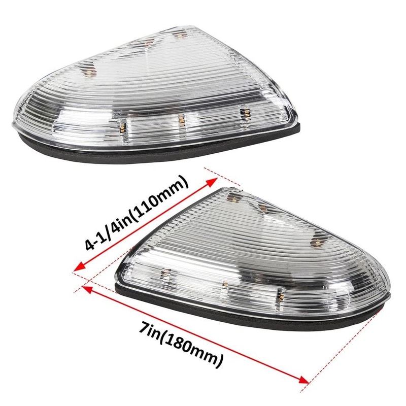 Mirror Turn Signal Puddle Lamps For Dodge Ram LED Indicator Lights Left Right 1